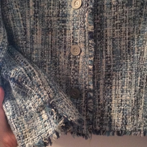 Chanon Collection beautiful blue tweed jacket - Picture 4 of 12